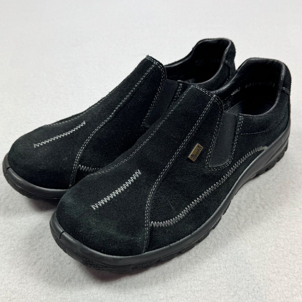 Rieker Womens Black SlipOn Shoes Antistress EU 40  US 9 Antistress Leather Clogs - Picture 2 of 15